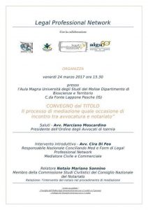 convegno il processo di mediazione quale occasione di incontro tra avvocatura e notariato legal professional network